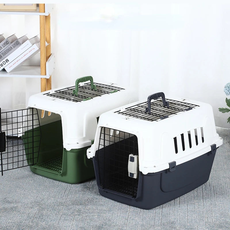 Pet Transport Carrying Box Dog Travel Bag Airline Approved Handbag Dog Pet Air Box Pet Consignment Box Plastic Cat Air Box