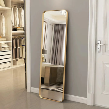 Wholesale Nordic Decorative Rectangle Wall Gold Aluminum Alloy Metal Frame Mirror for Home Bathroom Living Room