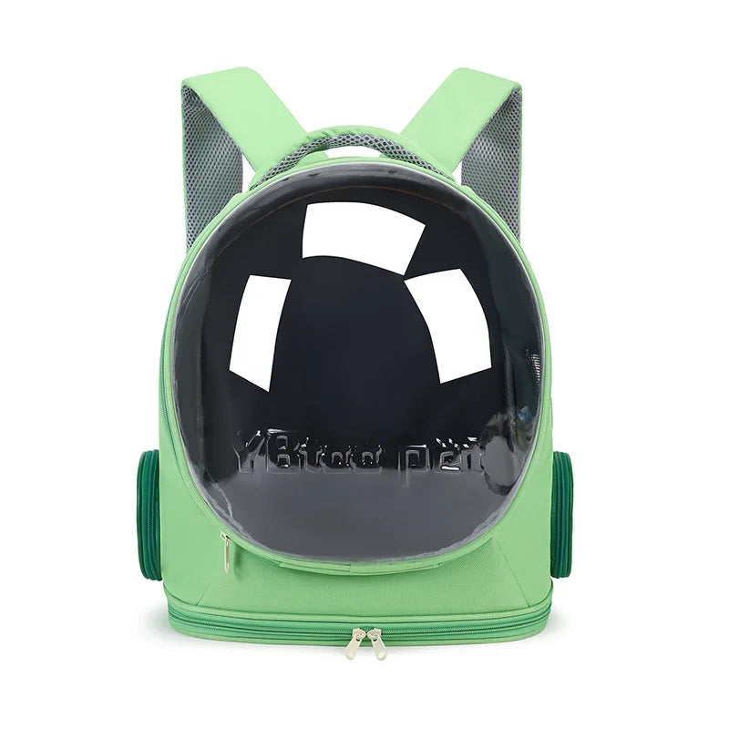 2025 New Pet Backpack Transparent Space Cabin Outdoor Shoulders Breathable Foldable Cat Bag Outdoor Portable Cat Bag