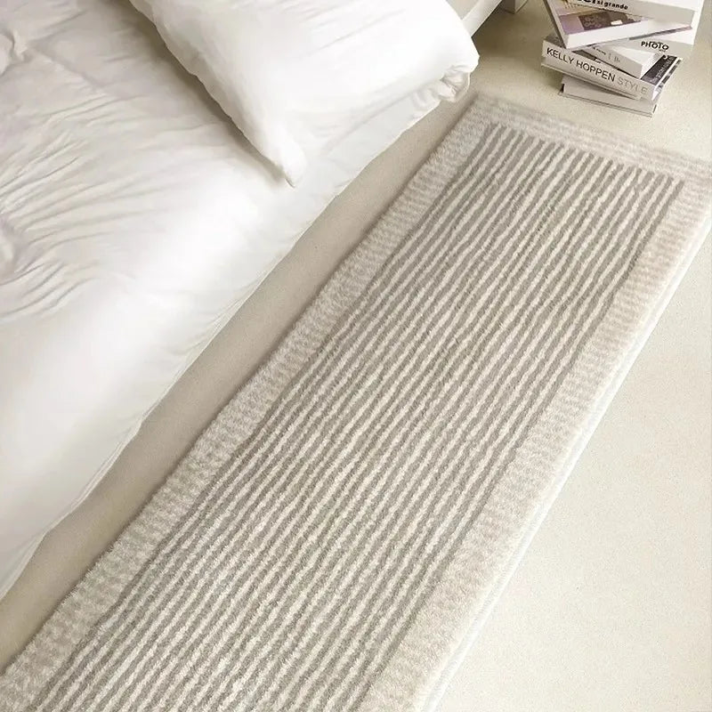 Bedroom Carpet Bedside Long Floor Mat Soft Fluffy Comfortable Foot Mats Japanese Minimalist Home Decoration Rug for Living Room