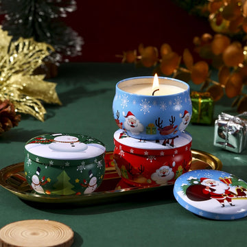 4pcs/box Christmas Fragrance Candles Scented Candles Christmas Gifts Creative Ornaments Aromatherapy Candles ﻿Party Decoration