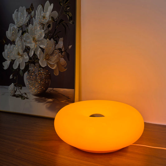 Bauhaus donut table lamp USB plug bedroom bedside decorative light living room dining room ambient light（Not glass）