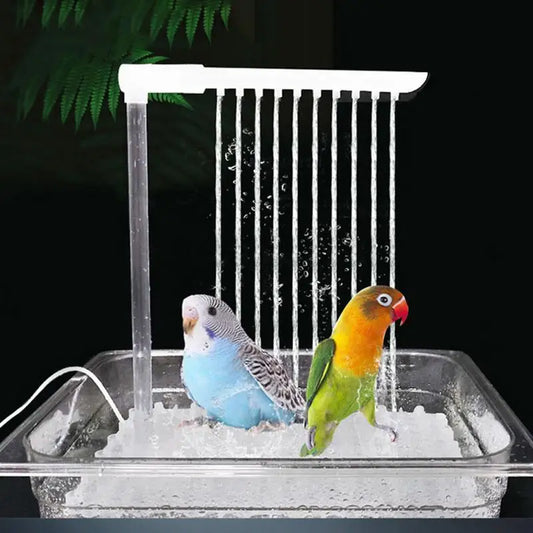 Bird automatic Bathing Tub Small Parrot Bowls Multipurpose Small Bathtub Bowl Cage USB Bird Shower Fountain For Parakeets