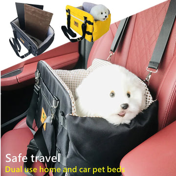 Anti-Slip Dog Car Seat for Medium small Dogs Cats - Portable Booster Seat, Safety Travel Carrier, and Secure Pet Travel Bag
