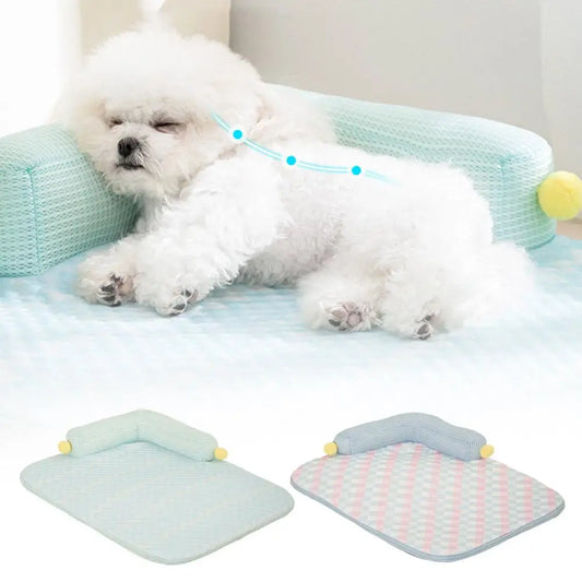 Breathable Cooling Pet Sleep Mats Soft Smooth Anti-slip Summer Dog Beds Removable Comfortable Pet Cool Bed Nest