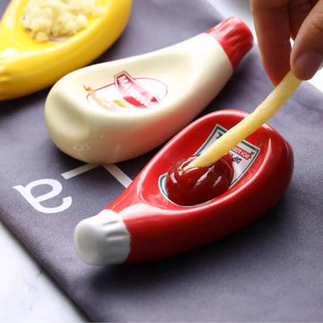 Ceramic Sauce Plate Small Dish Soy Sauce Plate Ketchup Mayonnaise Mustard Seasoning Dish 5 Colors Ceramic Small Dipping Dish