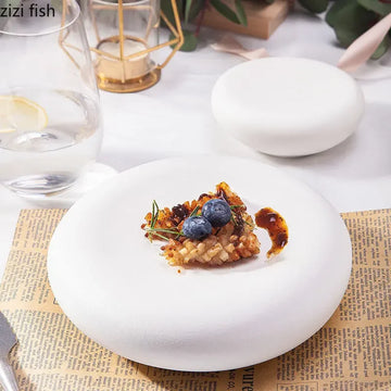 Ceramic Dinner Plate Restaurant Creative Cooking Plate Steak Plate Snack Plates Dessert  Plates Sushi Plates Household Utensils