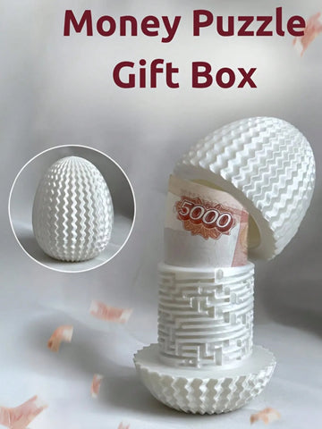 Mystery Money Puzzle Gift Box Perfect for Birthday Easter Unique Surprise Egg Decoration Ideal for Parties Celebrations Birthday