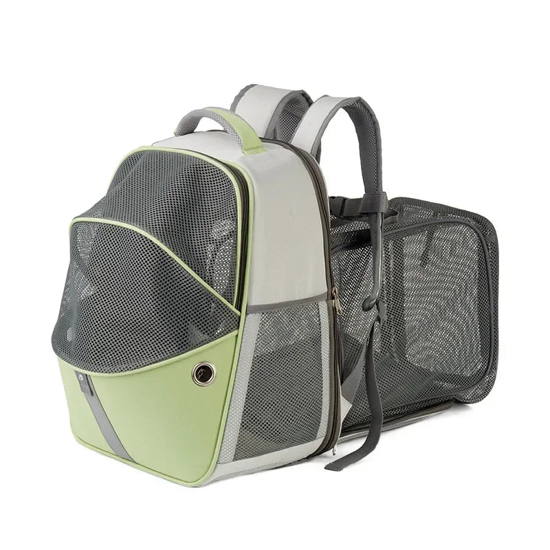 Portable Foldable Pet Carrier Bag, Outdoor, Cat and Dog Backpack, Breathable Travel Bag, Oxford Fabric, Collapsible