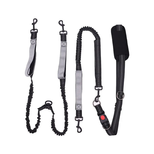 Explosion proof double head traction rope pet running belt walking dog rope reflective traction belt supplies