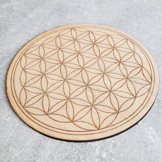 10 pcs  Flower of Life wooden board Sacred GeometryCrystal Grid wood Crystal Grid Template