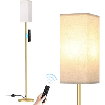 Remote Control Floor Lamp with Stepless Dimming Function 64 Inches Tall Includes 9W EnergyEfficient Bulb Elegant Standing Lamp