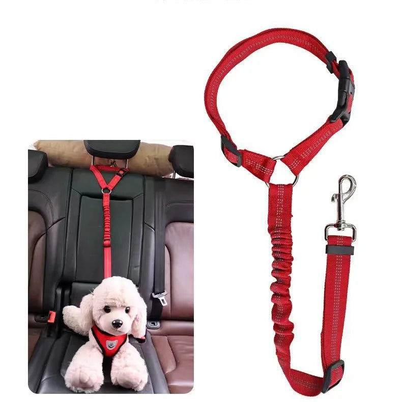 Reflective Pet Dog Car Seat Belt Puppy Collar Walking Travel Leash Harness for Small Dogs Cats Safety Car Accessories
