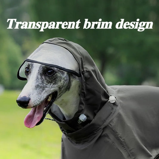 Large Dog Raincoat Waterproof and Windproof Puppy Raincoat Reflective and Breathable Dog Clothes Adjustable Dogs Supplies