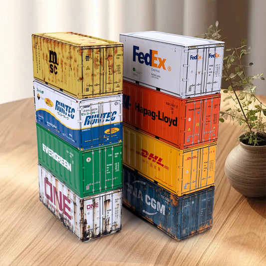 4pcs/set Retro Industrial Style Iron Creative Decoration Collect Item Desktop Mini Container Model Mini Storage Box Kids Gifts