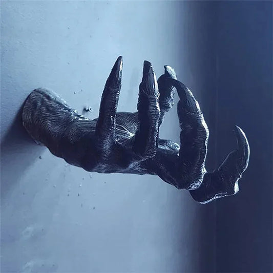 Creative Resin Gothic Witch's Hand Ornament - Wall Keys Hanging Rack, Bag Hangers, Wall Art Sculptures, Home Decor