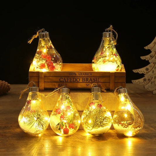 LED Fairy Bulb Lights with Leaf Globe Twinkle For Birthday Wedding Party Thanksgiving Mother's day Christmas Decor Night Lamp