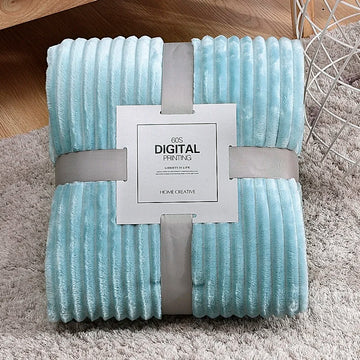 Coral Fleece Blankets Solid Sofa Cover Bedspread Super Soft Faux Fur Flannel Blankets