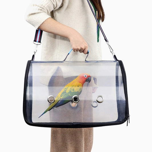 Lightweight Bird Cage Parrot Carrier with Perch for Birds Travel Portable Small Animals Parakeet Bird Backpack Pet Supplies