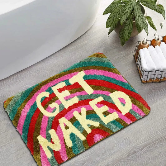 VIKAMA Faux Cashmere Get Naked Carpet Is Soft And Comfortable. It Is a Home Decoration Beside The Bathtub In The Entrance Foyer