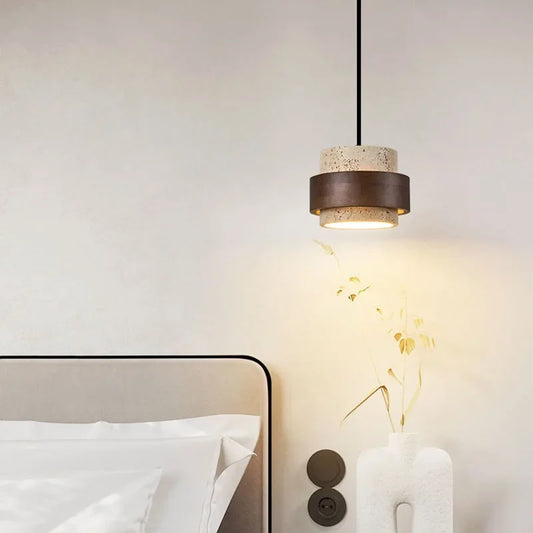 Natural Stone LED Pendant Lamp Wood E27 G9 Bulb For Dining Room Bar Bedroom Bedside Dropshipping Cord Adjustable