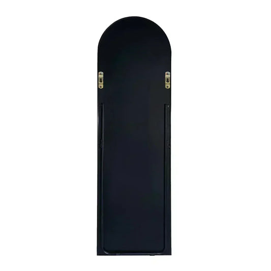 Black 63x20 inch metal arch stand full length mirror
