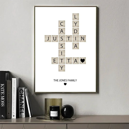 Your Family Name Custom Poster Personalized Prints Canvas Painting Decoration Wall Art Pictures for Living Room Home Decor