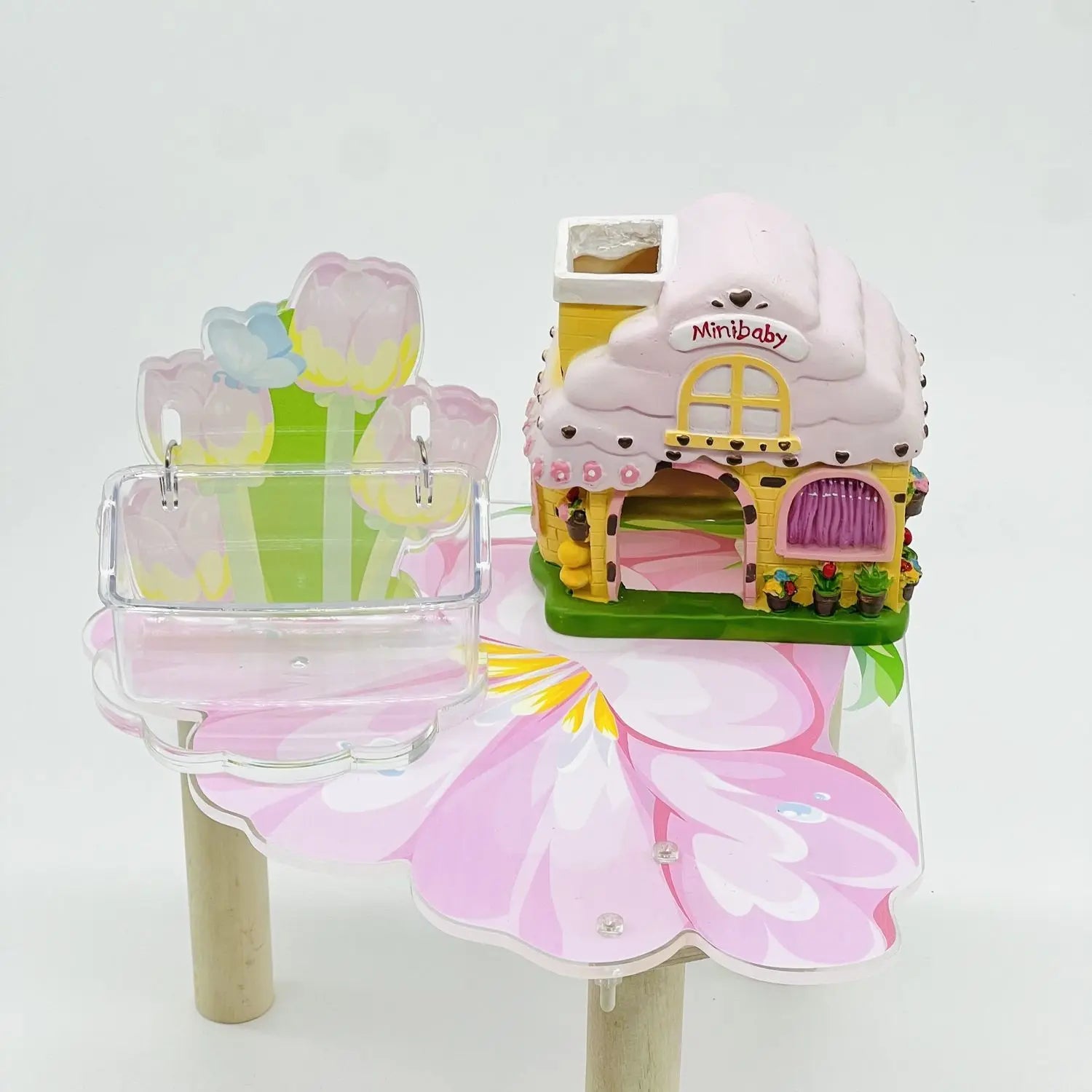 Pink Cake Hamster House Small Animal Cage Landscaping Supplies Rat Accessories Chipmunk Midget Mouse House Small Pet Nest