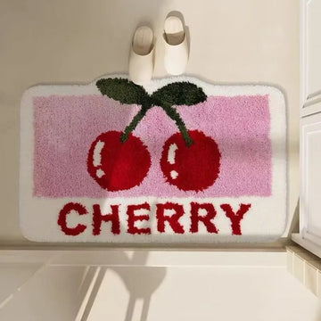 Ins Cherry Toilet Carpet Bathroom Absorbent Floor Mat