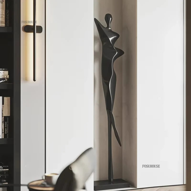 Porch Sculpture High-end Abstract Figure Nordic Fiberglass Mini Sculptures Living Room Decoration Art Home Decoration Ornaments