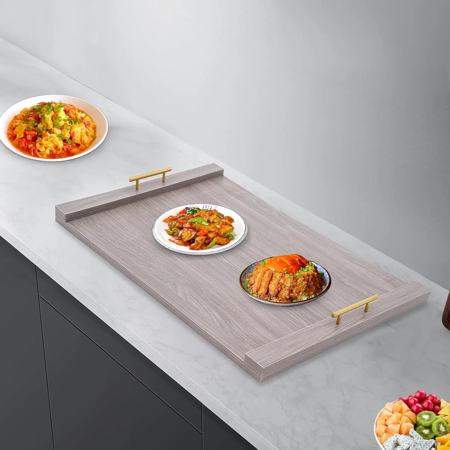 Premium Oak White Kitchen Noodle Board - Heat Resistant Stove Cover, Easy To Clean, Multi-Purpose (Wooden Kitchen Accessory)