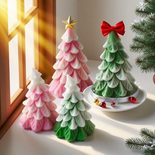 Silicone Mold DIY Christmas Tree for Aromatherapy Candle Plaster Decor Ornaments Handmade Holiday Crafts Trendy Mould