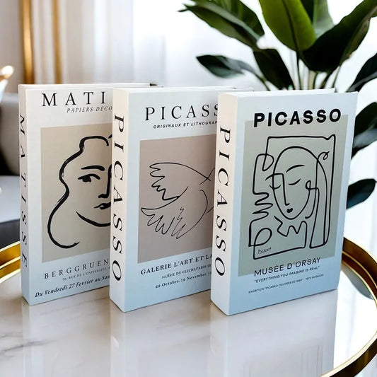 Matisse Fake Books For Decoration Storage Box Abstract Coffee Table Books Luxury Bedroom Decorative Book Bauhaus Boho Home Decor