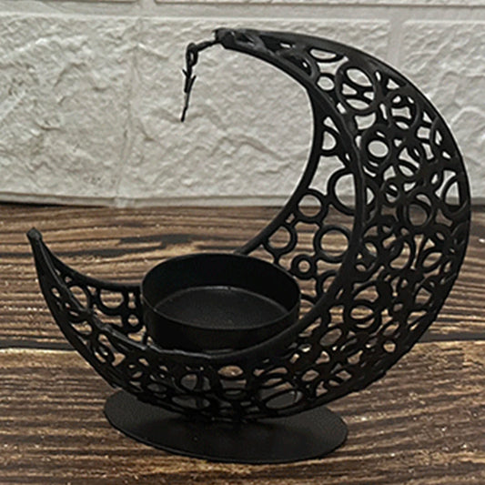 Eid Mubarak Candle Holder Moon Candle Holder Home Islamic Muslim Party Decor Ramadan Candlestick Holder Eid Mubarak Table Decor