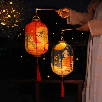 Chinese Mid-Autumn Festival Lantern Chinese Traditional Festival Lamp Handheld Festival Lamp Japanese Lantern Mid-Autumn Supply