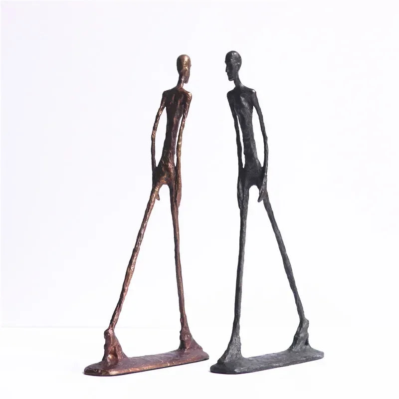 60cm Large Interior Sculpture Brass Handmade Walking Famous Statue Human Person Sculpture Home Decor Office Figures for Interior