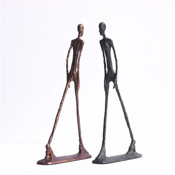 60cm Large Interior Sculpture Brass Handmade Walking Famous Statue Human Person Sculpture Home Decor Office Figures for Interior