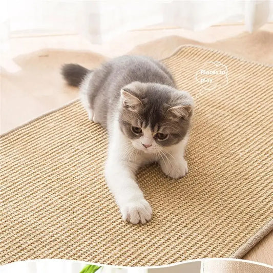 Couch Cat Scratch Guards Mat Hook and Loop Fastener Cat Scraper for Cats Tree Sisal Sofa Mats Wall Furniture Protector