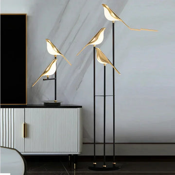 Modern LED Floor Lamps Table Desk Light with Bird Lighting for Bedroom Living Room