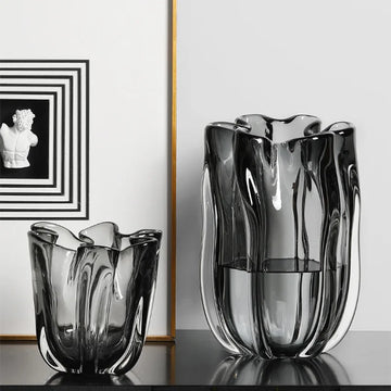 Creative And Simple Transparent Glass Large Vase Floral Decoration Flower Arrangement Living Room Porch Desktop Home Decoration