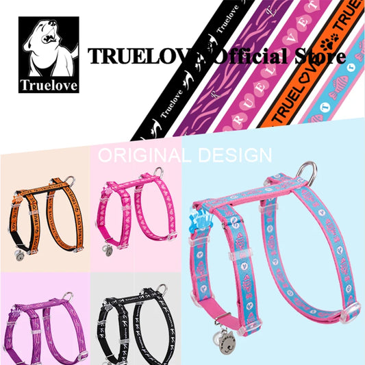 Truelove Pet Cat H-Shape Harness+Leash Set Vest-style and Puppy Chain Special Artifact to Prevent Break Free Home or Out TLH3912