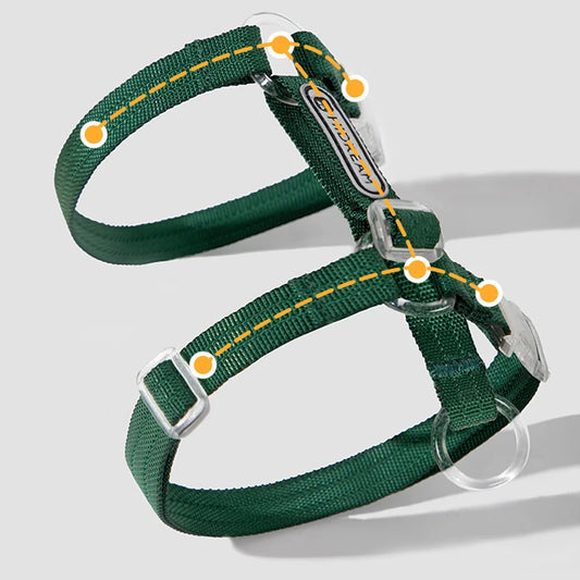 Cat Harness Adjustable I-shaped Design Cat Chest And Back Traction Rope Set Pet Outdoor Supplies Breathable Harness Vest