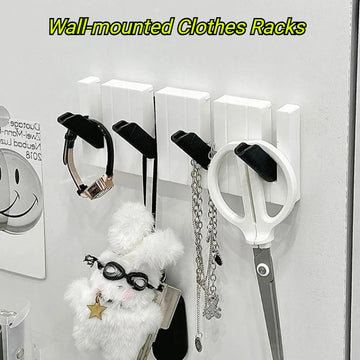Wall-mounted Clothes Racks Wall Hanging Wall Entry Door Porch Hanging Coat Rack Perforated Creative Piano Keys Clothes Hook