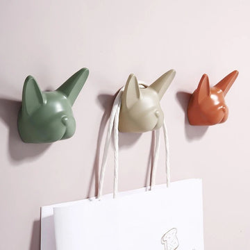 Bulldog Design Wall Hanging Hooks Coat Hook Bag Hat Rack Rackers Zinc Alloy Wall Decorations for Kis Hardware Fittings