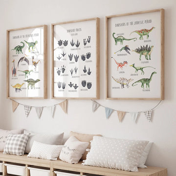 Modern Abstract  Animal Atlas Prints Dinosaur Illustration Canvas Painting Poster For Living Room Play Room Kids Room Home Decor