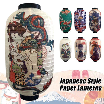 Japanese Style Outdoor Waterproof Lantern 10 Inch Sushi Sashimi Cuisine Restaurant Izakaya Decor Hanging Lantern New Year Party