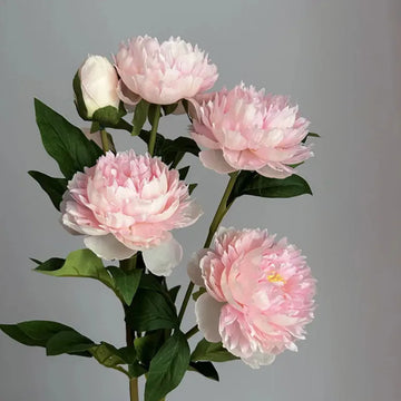 Beautiful Artificial 3 Heads Peony Flowers long branch For Home Wedding Tabel Christmas Decoration 75cm Fake Flower Room Decor