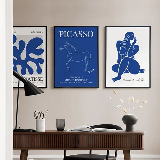 Blue Henri Matisse Picasso Woman Nude Botanical Posters And Prints Wall Art Canvas Painting For Living Room Decorative Pictures