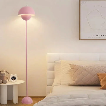Nordic Modern Mushroom LED Floor Lamp Living Room Sofa Decoration Retro Style Light Luxury Bedroom Bedside Flower Bud Floor Lamp
