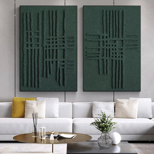 Dark Green Texture Wall Art Abstract Canvas Painting Minimalism Poster Print For Office Bedreoom Living Room Home Decor